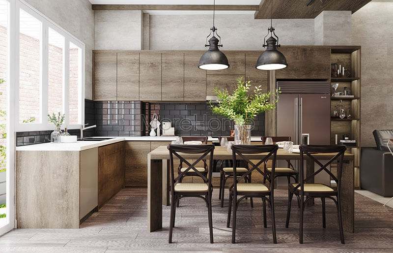 Mẫu tủ bếp hiện đại