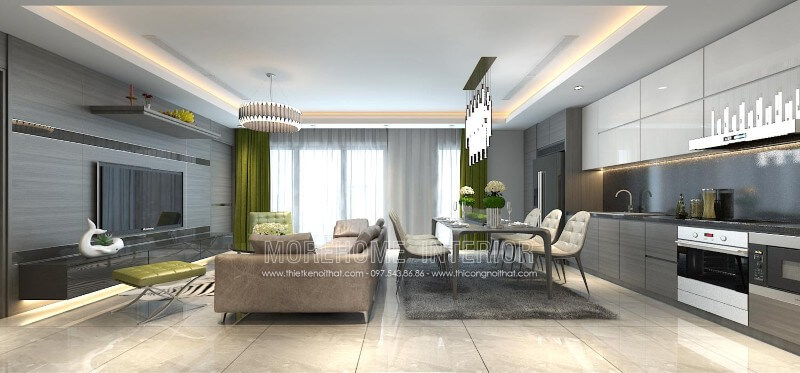 Thiết kế nội thất phòng bếp hiện đại