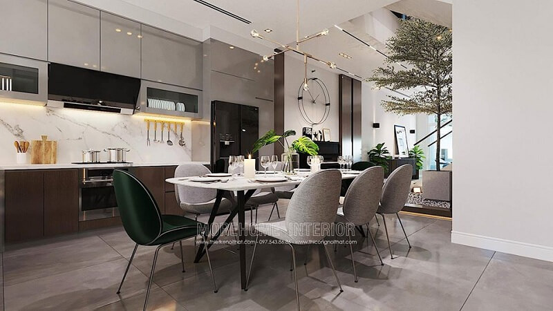 Mẫu tủ bếp hiện đại cao cấp dành cho biệt thự chung cư