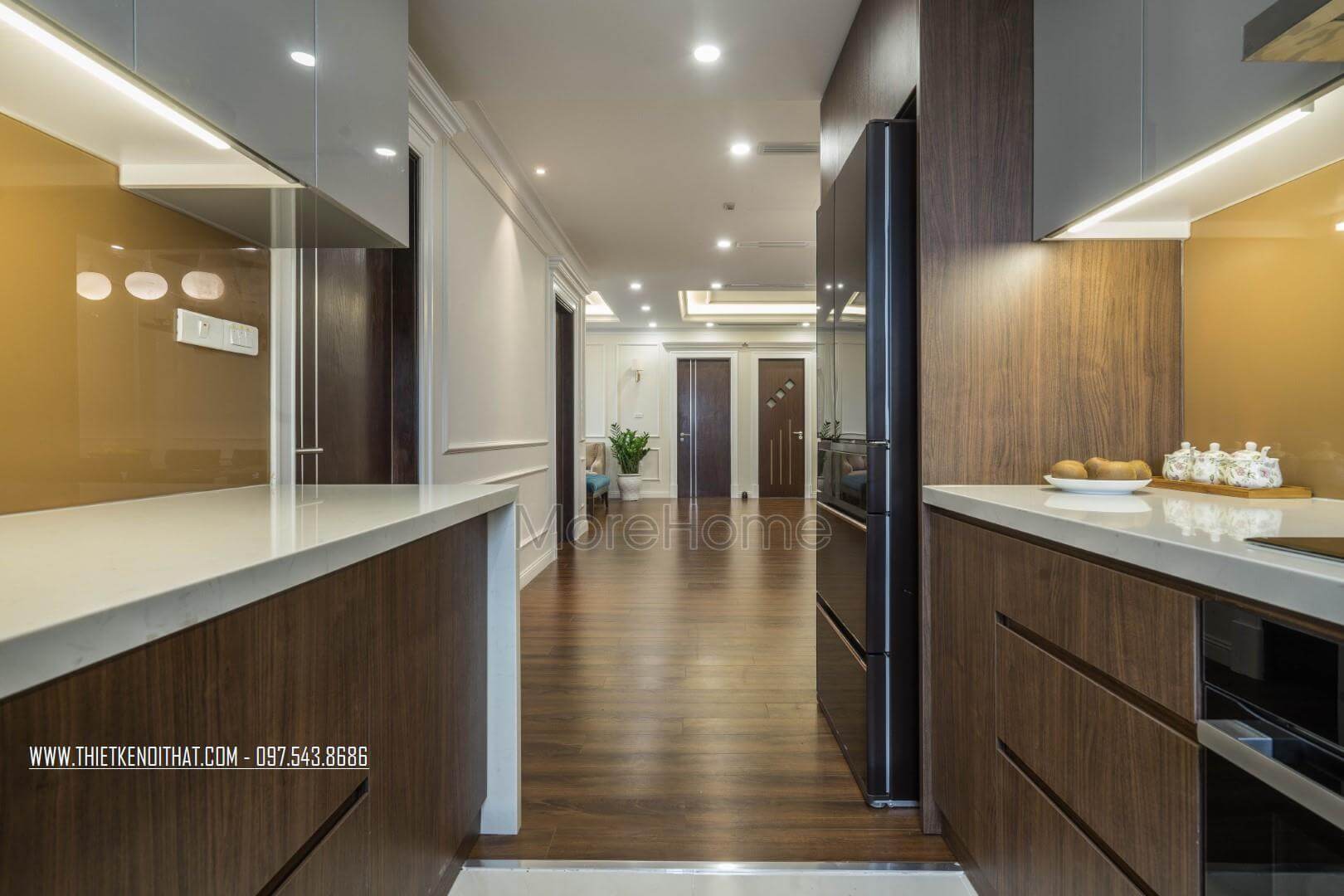 Mẫu tủ bếp gỗ đẹp cao cấp