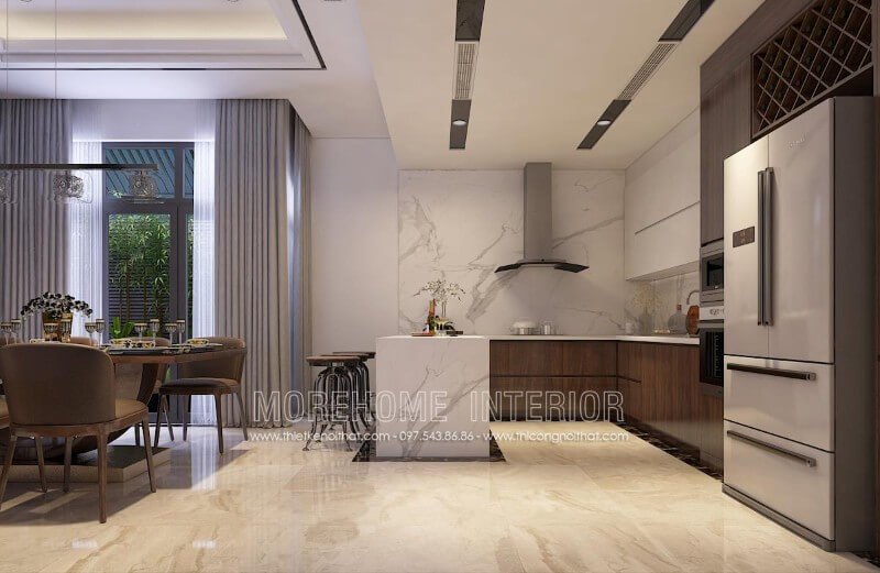 Mẫu tủ bếp gỗ đẹp cao cấp