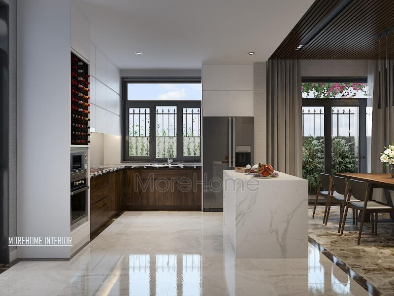 Mẫu tủ bếp gỗ đẹp cao cấp