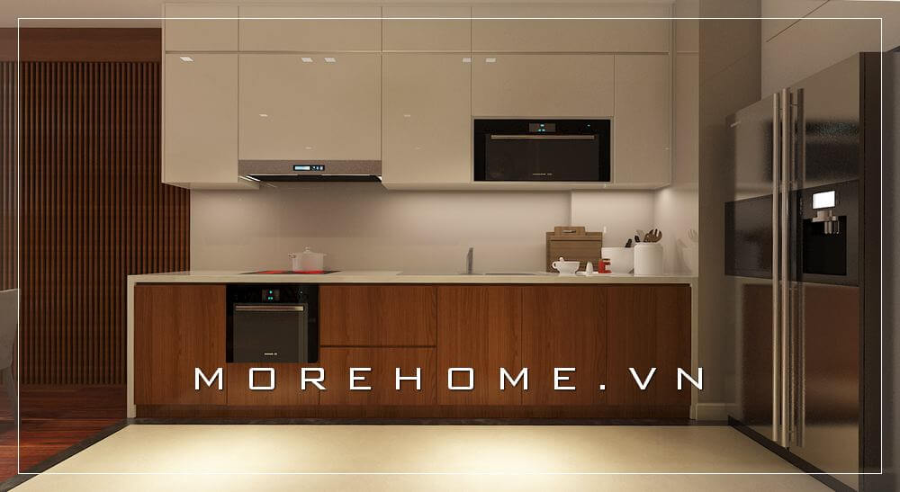 Mẫu tủ bếp hiện đại tiện nghi