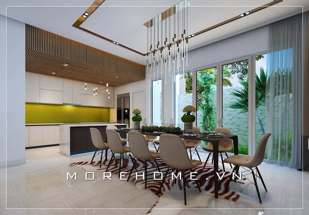 Mẫu tủ bếp hiện đại tiện nghi