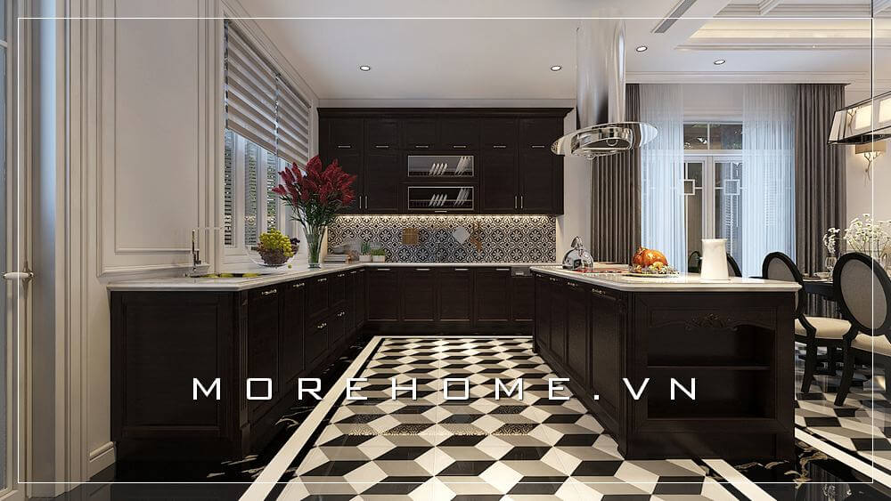 Mẫu tủ bếp hiện đại