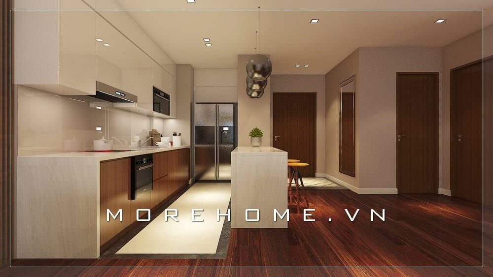 Mẫu tủ bếp gỗ đẹp cao cấp cho phòng bếp hiện đại, tiện nghi