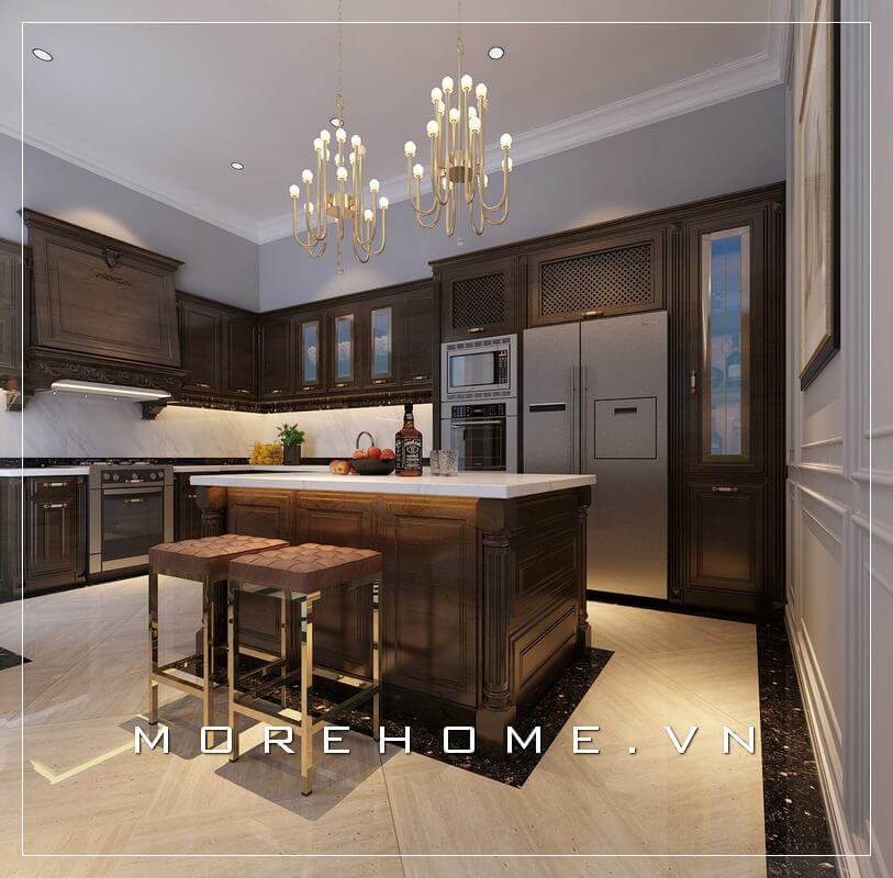 tủ bếp biệt thự