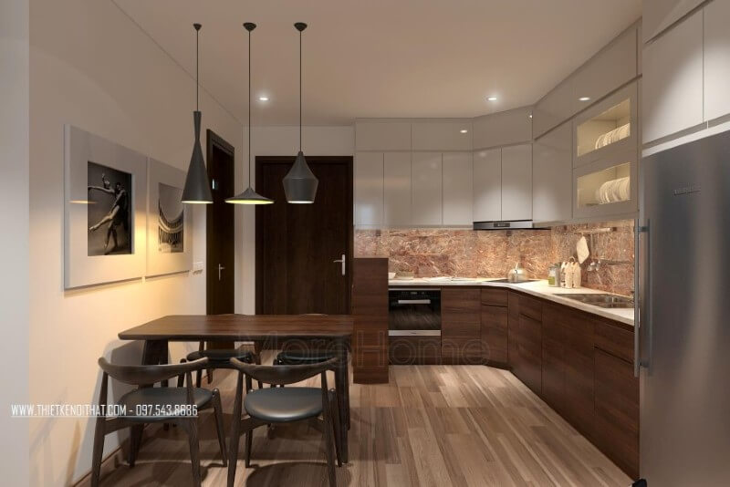 Tủ bếp hiện đại cho chung cư biệt thự nhà phố
