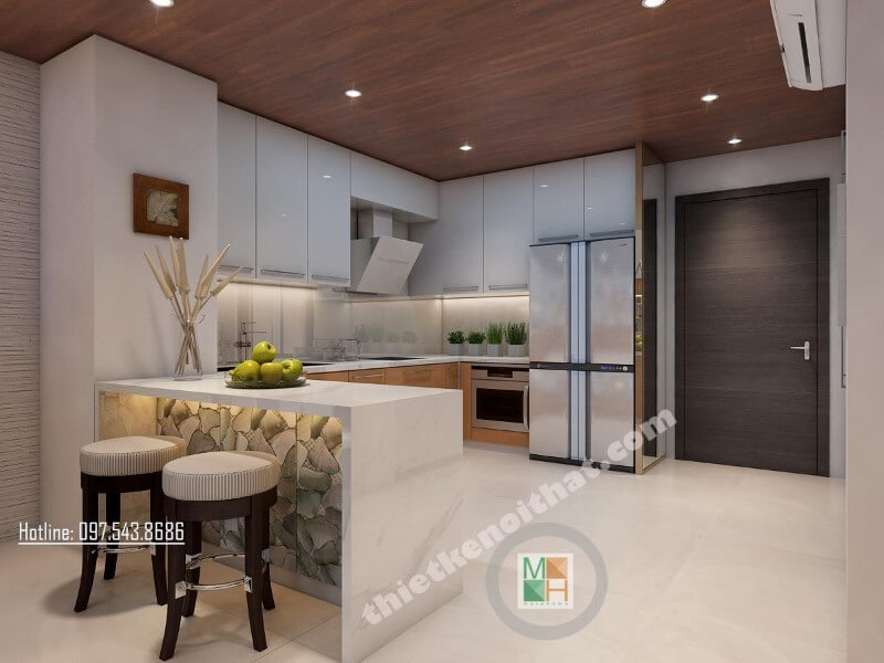 Tủ bếp hiện đại cho chung cư biệt thự nhà phố