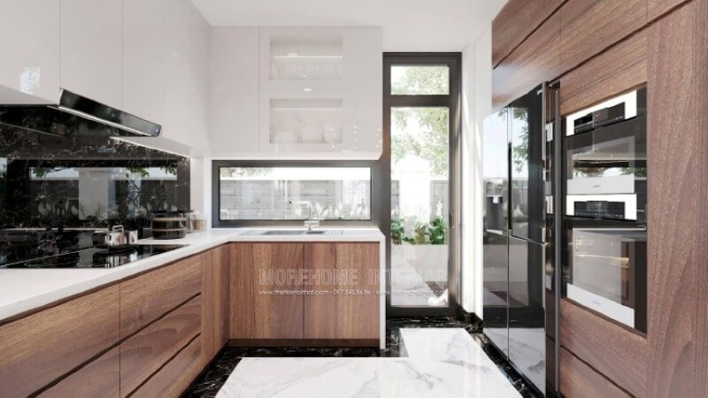 Tủ bếp hiện đại cho chung cư biệt thự nhà phố