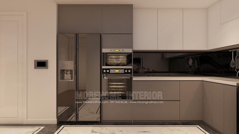 Tủ bếp hiện đại cho chung cư biệt thự nhà phố