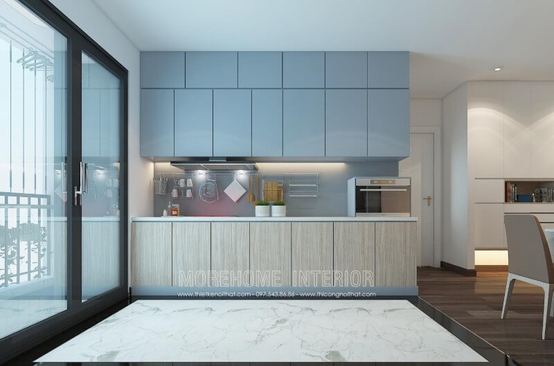Tủ bếp hiện đại cho chung cư biệt thự nhà phố