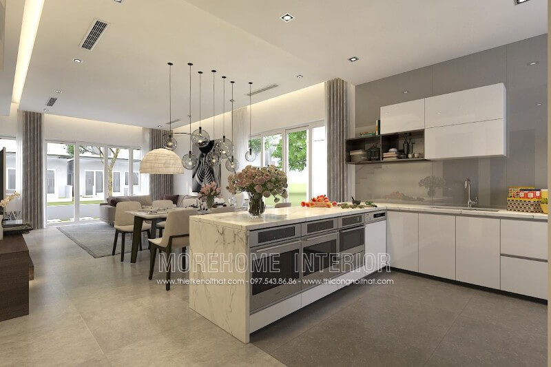 Mẫu tủ bếp hiện đại gây nghiện