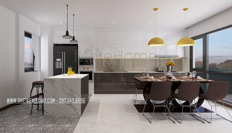 Mẫu tủ bếp hiện đại gây nghiện