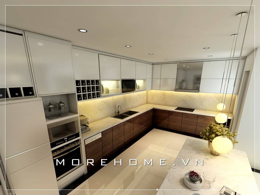 tủ bếp đẹp cho phòng bếp chung cư