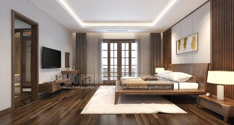 Giường ngủ biệt thự hiện đại Giường ngủ biệt thự hiện đại