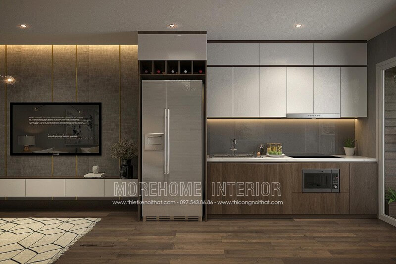 Thiết kế tủ bếp gỗ tự nhiên, gỗ công nghiệp