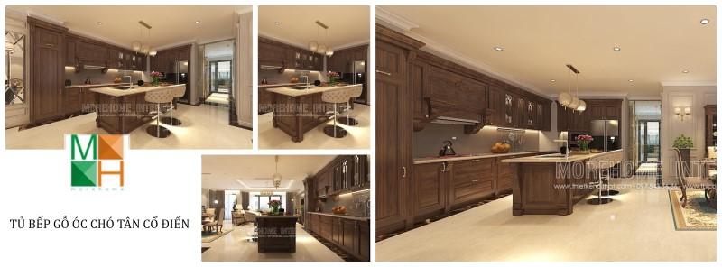 Thiết kế tủ bếp trẻ trung, cao cấp cho căn bếp