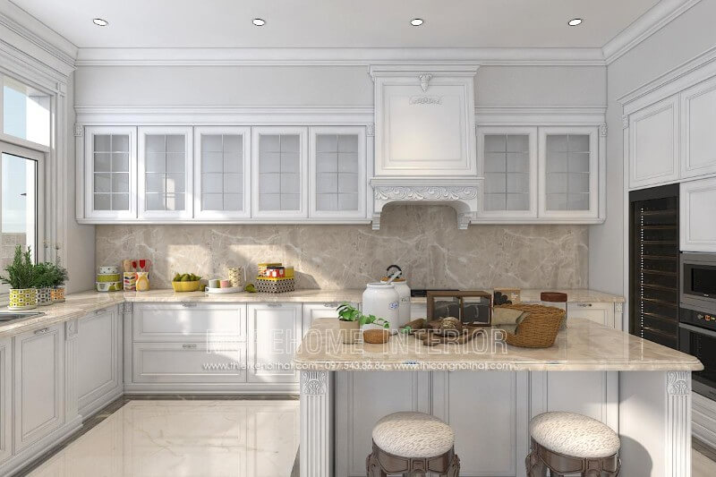 Thiết kế tủ bếp trẻ trung, cao cấp cho căn bếp