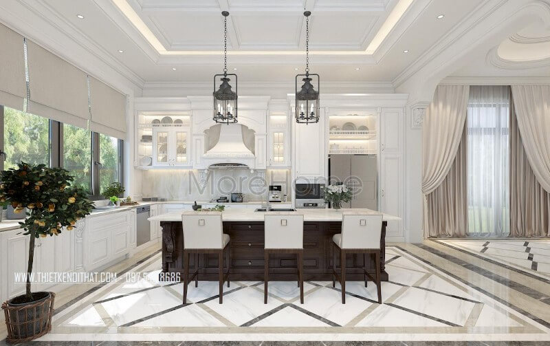 Thiết kế tủ bếp trẻ trung, cao cấp cho căn bếp