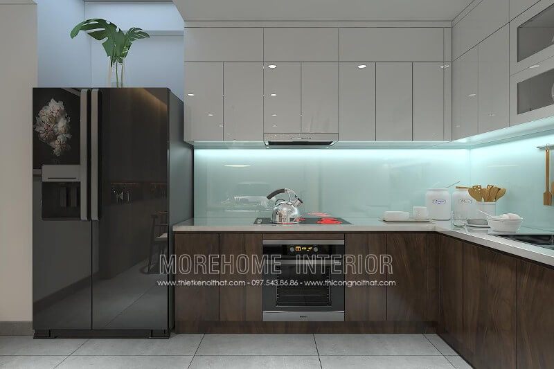 Mẫu tủ bếp gỗ công nghiệp rất phù hợp với điều kiện kinh tế của nhiều hộ gia đình người Việt. Liên hệ Morehome để được báo giá và sản xuất theo yêu cầu của bạn nhé Báo giá tủ bếp đẹp